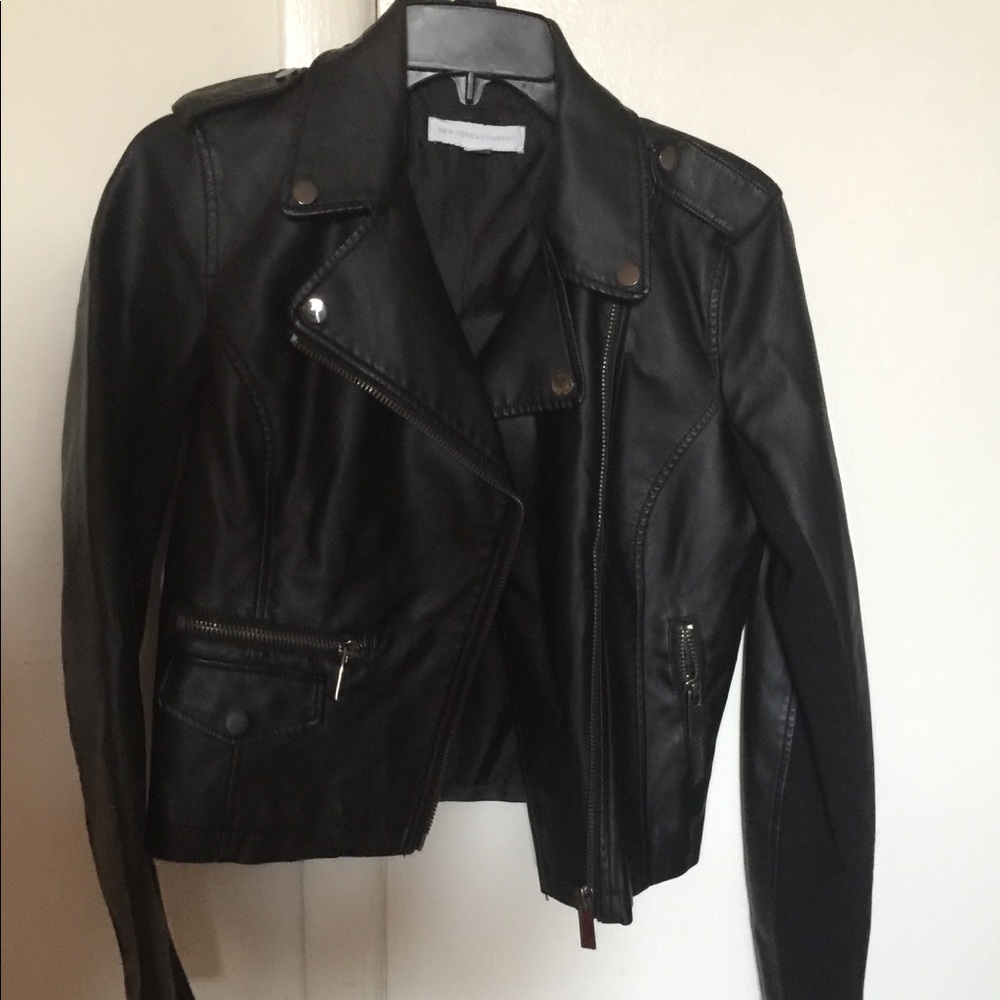 New York & Company Faux Leather Moto Jacket